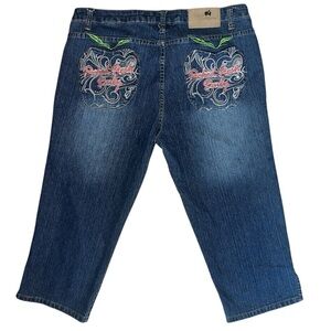 Apple bottoms, w/ Burberry Y2K Gold Apple Capri jeans